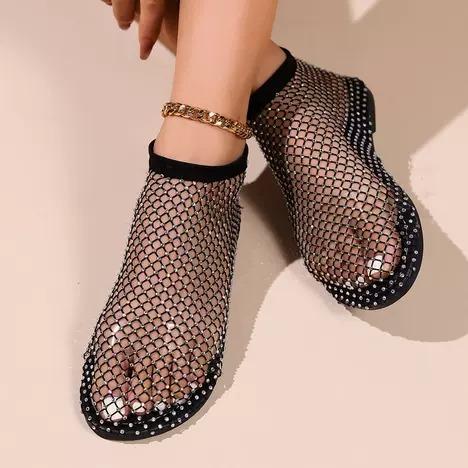 Cutout Glitter Boots