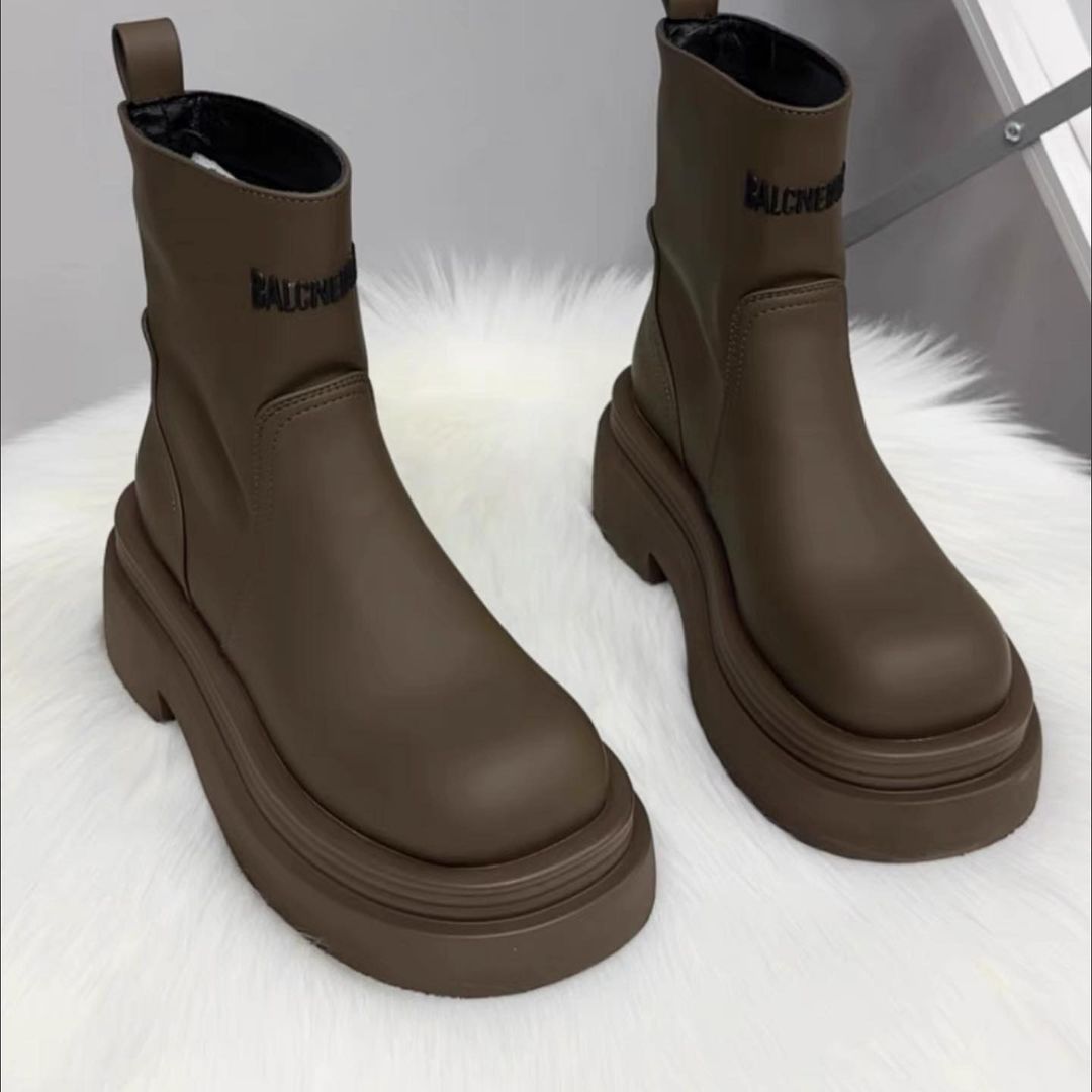 Round Toe Letter Boots