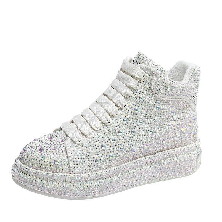 Shining Rhinestone High-top Shoes