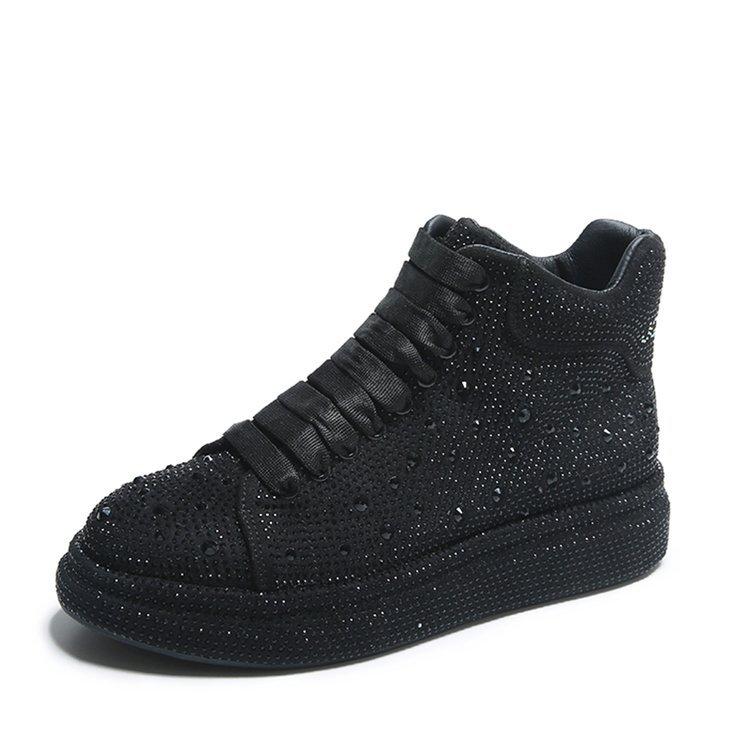 Shining Rhinestone High-top Shoes